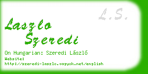 laszlo szeredi business card