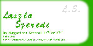 laszlo szeredi business card